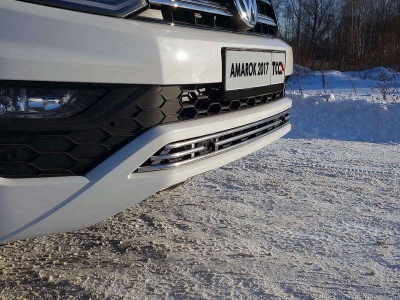 Накладка решётки радиатора 12 мм ТСС для Volkswagen Amarok 2016-2021