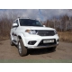 Защита передняя овальная 75х42 мм ТСС для УАЗ Патриот 2015-2021