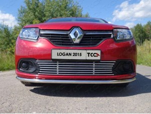 Накладка решётки радиатора нижняя 12 мм для Renault Logan № RENLOG15-04