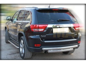 Защита заднего бампера овальная 76х40 мм для Jeep Grand Cherokee № JGC10 3
