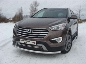Защита переднего бампера 60 мм для Hyundai Santa Fe Grand № HYUNSFGR14-02