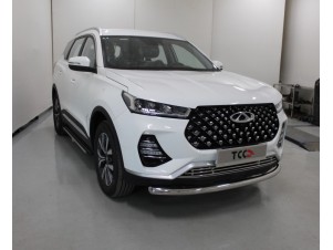 Защита переднего бампера 60 мм для Chery Tiggo 7 Pro № CHERTIG7P20-17