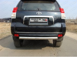 Защита заднего бампера овальная 75х42 мм для Toyota Land Cruiser 150 № TOYLCPR150-06