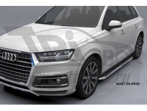 Пороги алюминиевые Ring для Audi Q7 № AUQ7.55.0026