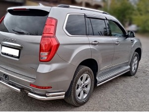 Защита заднего бампера "уголки" d-60+43 для Haval H9 2017 – н.в. HVH9_3.2