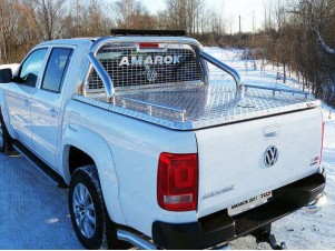 Защита кузова и заднего стекла с фарой на крышку 76 мм для Volkswagen Amarok № VWAMAR17-12