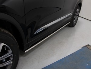 Пороги овальные с проступью 75х42 мм для Chery Tiggo 8 № CHERTIG820-22