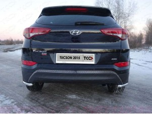 Защита задняя уголки 42 мм для Hyundai Tucson № HYUNTUC15-30