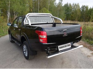Защита задняя центральная 120х60 мм (без заднего бампера) для Fiat Fullback № FIAFUL16-30