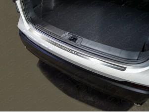 Накладка на задний бампер шлифованный лист надпись Qashqai для Nissan Qashqai № NISQASH19-04