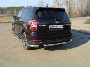 Защита задняя короткие уголки 60 мм для Subaru Forester SJ № SUBFOR13-23