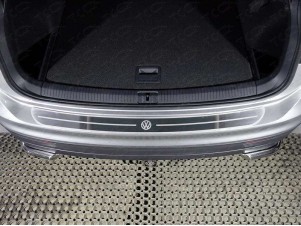 Накладка на задний бампер шлифованный лист логотип VW для Volkswagen Tiguan № VWTIG17-43