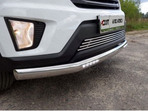 Защита передняя нижняя (с ходовыми огнями) 60,3 мм для Jeep Cherokee Trailhawk № JEEPCHERTRAIL14-19