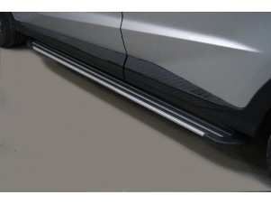 Пороги алюминиевые 'Slim Line Silver' 1720 мм для Jetour x70 plus 2WD 2020 – н.в. JETX70PL23-03S