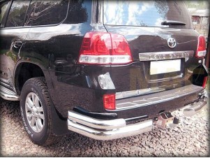 Защита задняя двойные уголки 101-60 мм для Toyota Land Cruiser 200 № LCN2013 9