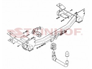 ТСУ Фаркоп Steinhof шар BMC съёмный для Land Rover Range Rover Vogue № L-111