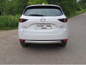 Защита задняя овальная длинная 75х42 мм для Mazda CX-5 № MAZCX517-37