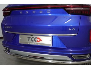 Накладка на заднюю дверь (лист шлифованный) для Exeed LX 1.5L Turbo 2WD 2022 – н.в. EXEEDLX22-05