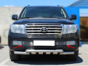 Накладка решетки бампера 16 мм для Toyota Land Cruiser 200 № LCN_1.4
