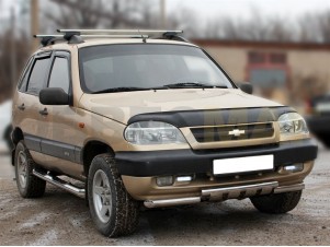 Защита переднего бампера 60 мм с накладками для Chevrolet Niva № NSVN 1.2