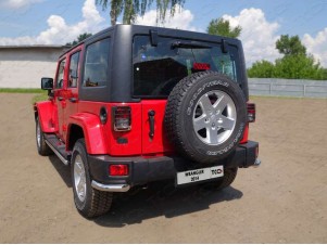 Защита заднего бампера уголки 60 мм  для Jeep Wrangler 5D № JEEPWRAN5D(3.6)14-12