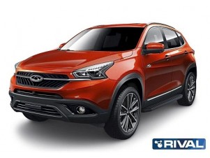 Порог-площадка "Premium-Black" A180ALB Rival + комплект крепежа Chery Tiggo 7 2019-2020, Chery Tiggo 8 2020-н.в., Chery Tiggo 8 Pro 2021-н.в., Chery Tiggo 8 Pro Max 2022-н.в., Chery Tiggo 4 Pro 2022-н.в., Exeed LX 2022-н.в. №A180ALB.0905.2