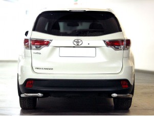 Защита заднего бампера "уголки" одинарные d-60 для Toyota Highlander 2017-2019 HYG2017_3