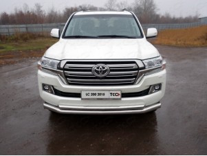 Защита переднего бампера двойная 76-50 мм для Toyota Land Cruiser 200 № TOYLC20015-25