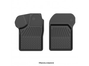 Коврики салона Rezkon резиновые передние 2 штуки для Renault Logan № 1529015100
